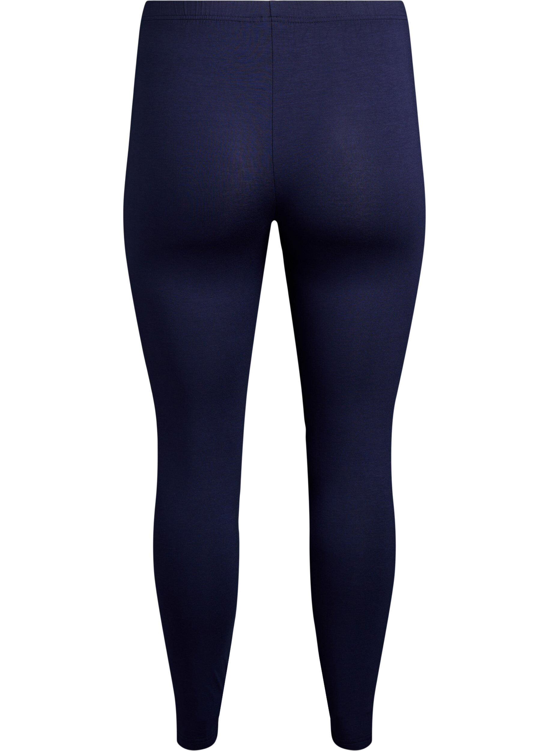 ZizziBasic legging in viscose, Blauw, Packshot image number 1