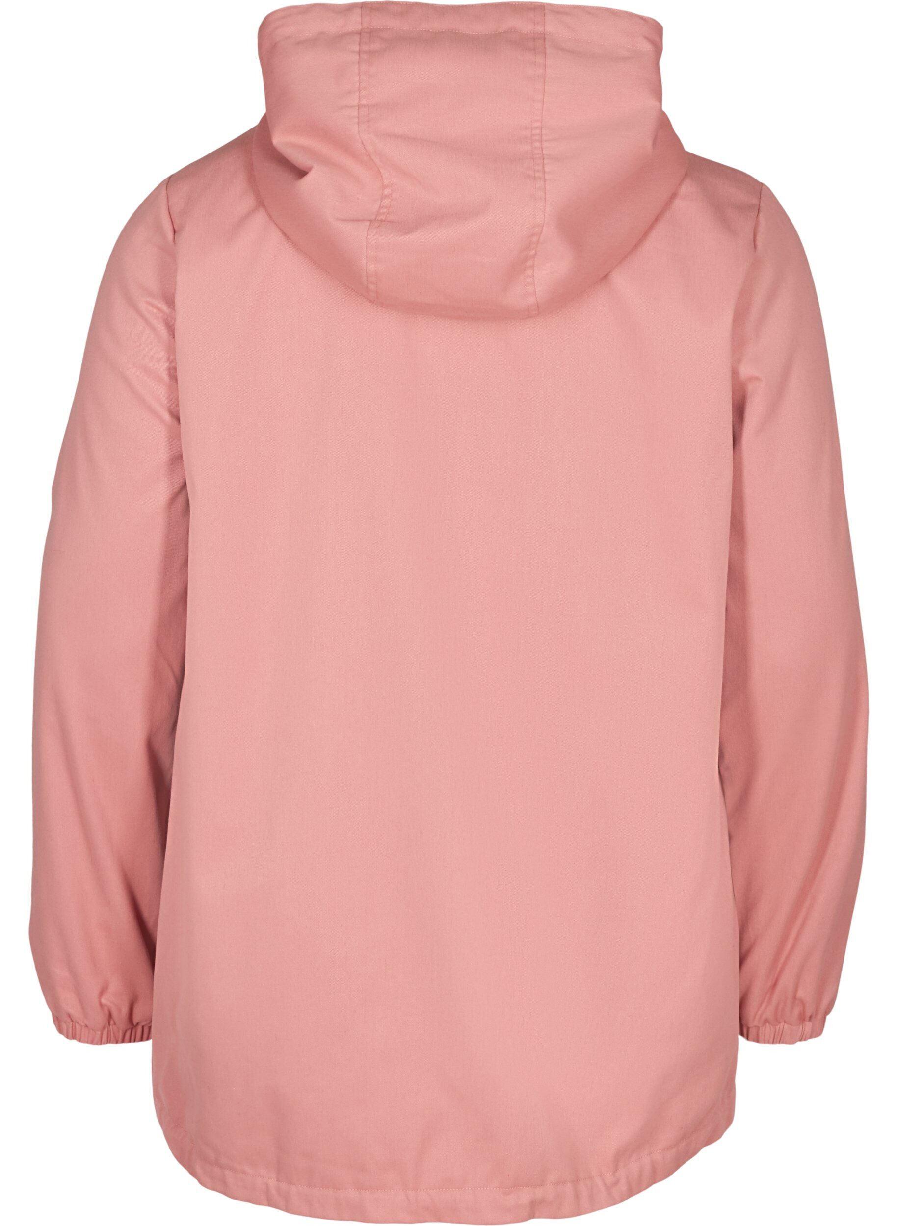 ZizziKorte jas met capuchon en zakken, Ash Rose, Packshot image number 1