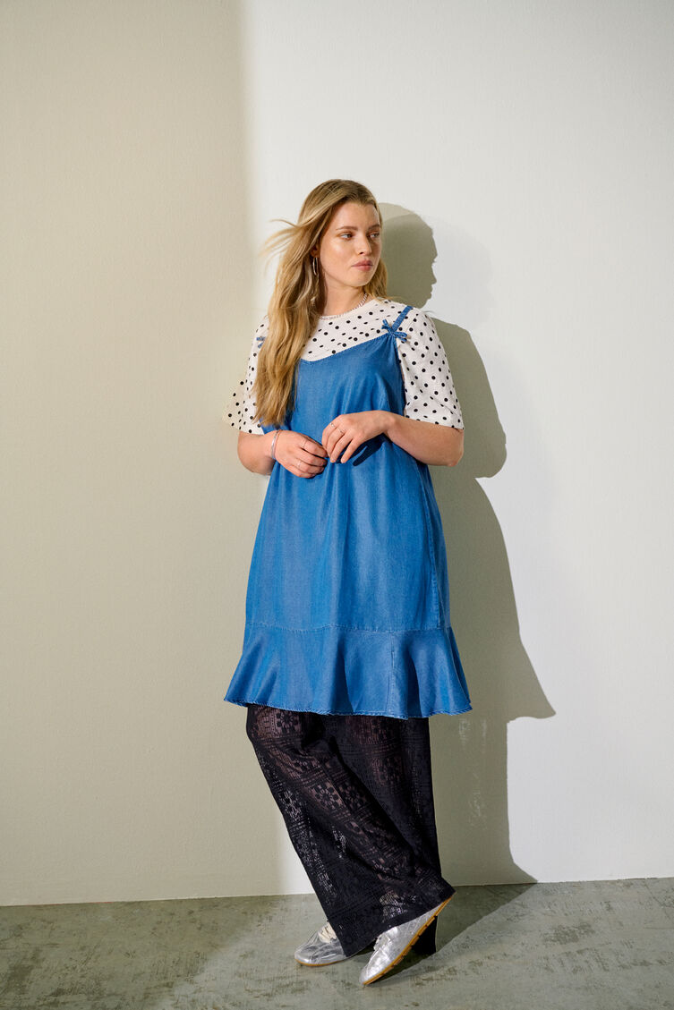 Denim jurk stijl, , Model