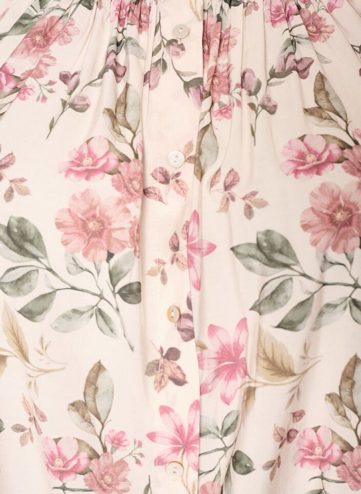 Tunique coupe &eacute;vas&eacute;e en viscose avec manches 3/4, Vanille, Packshot image number 2