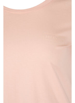 T-shirt en coton à manches courtes avec imprimé, Rose Cloud Loved, Packshot image number 2