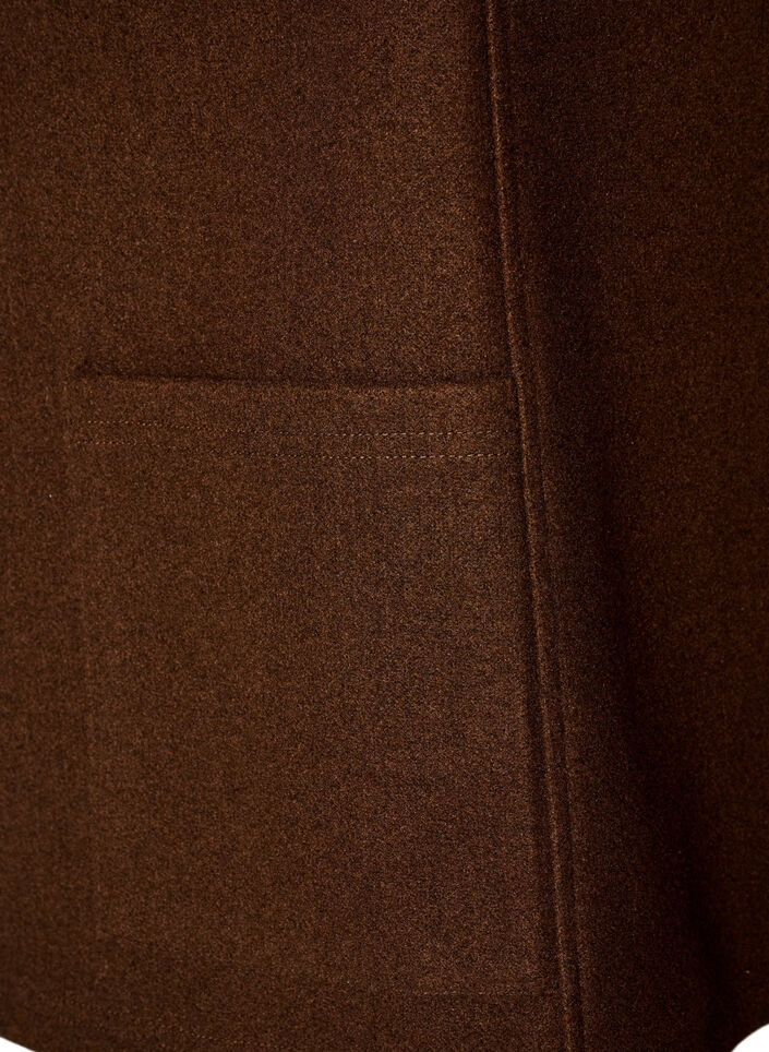 V-hals gilet met knopen, Bruin, Packshot image number 3