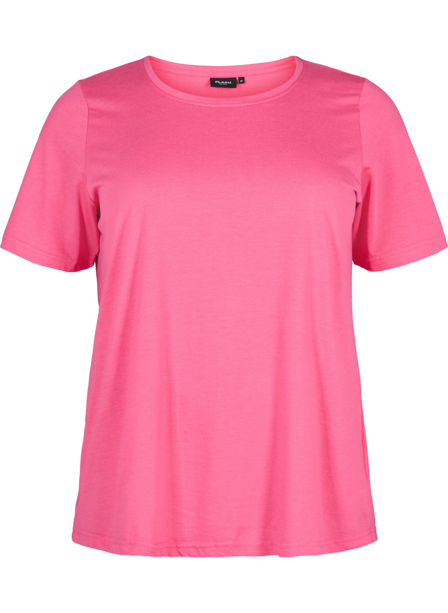 ZizziFLASH - T-shirt met ronde hals, Hot Pink, Packshot image number 0