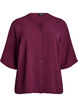 Shirtblouse met V-hals en 3/4 mouwen, Rood, Packshot image number 0
