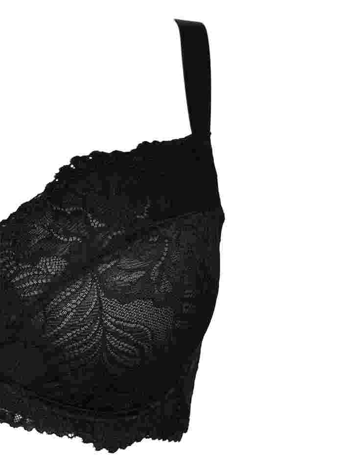 Support the breasts - Soutien-gorge en dentelle avec armature, Black, Packshot image number 2
