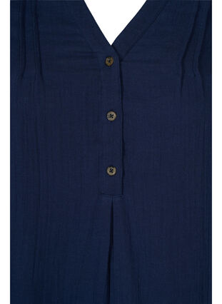 Robe en coton à manches 3/4, Navy Blazer, Packshot image number 2