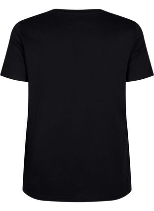 Katoenen T-shirt met tekst, Black W. Pasadena, Packshot image number 1