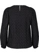 Lange mouwen blouse met patroon en V-hals, Black, Packshot image number 1