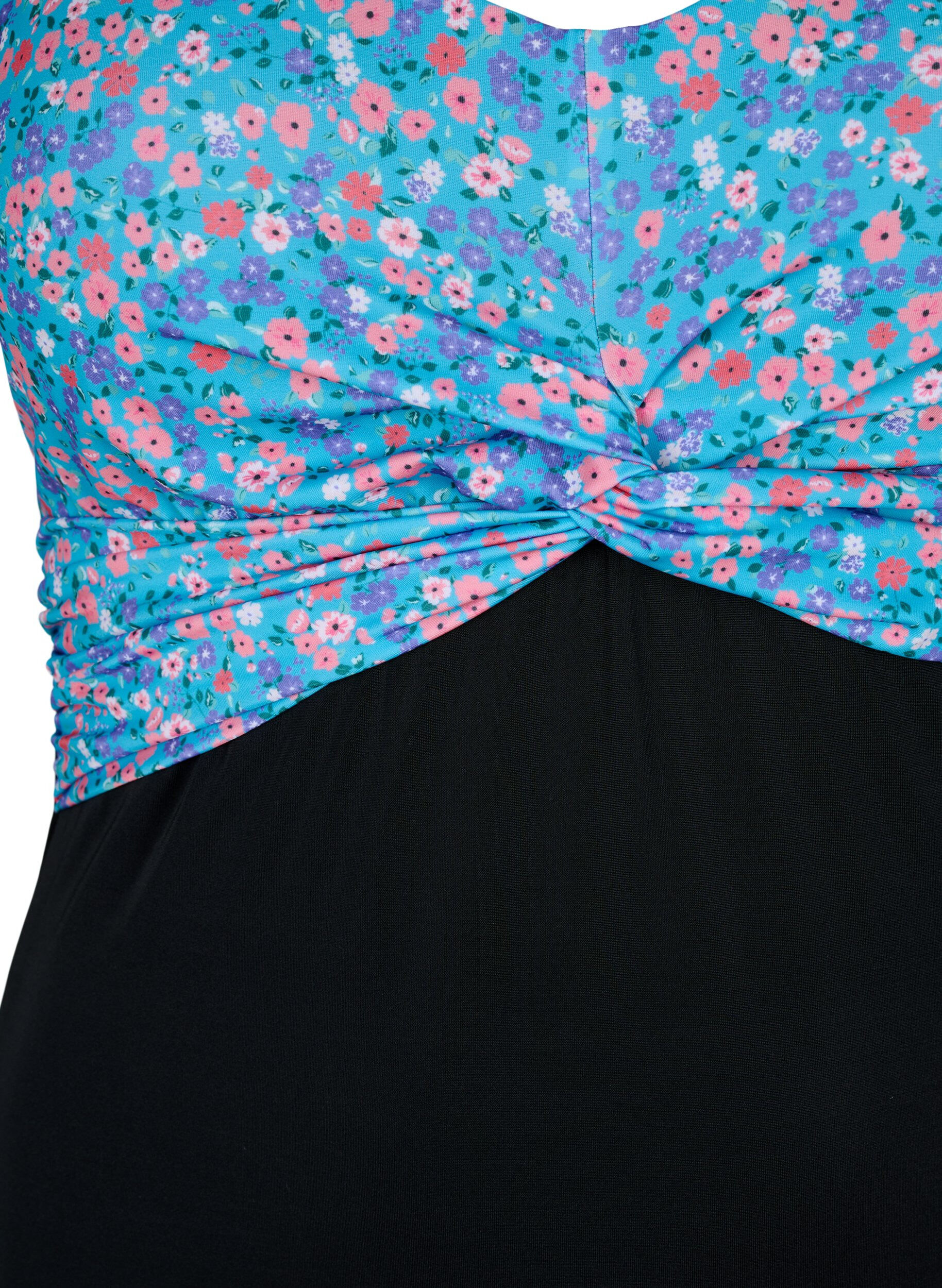 ZizziBadpak met beugel en verstelbare bandjes, Black Ditsy Print, Packshot image number 2