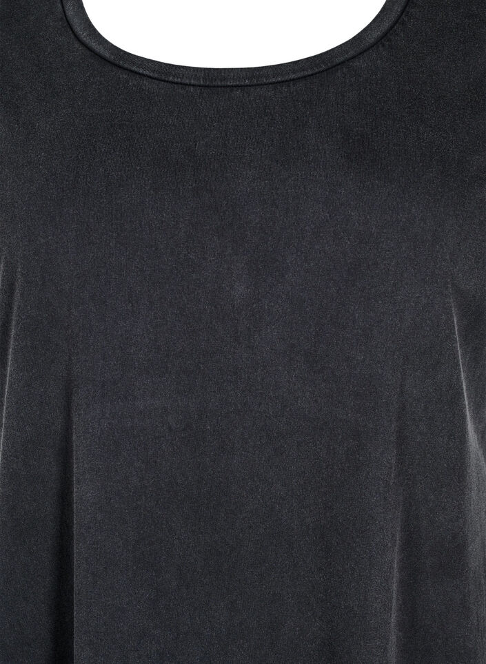 Robe courte à coupe droite et à aspect délavé, Gris anthracite, Packshot image number 2