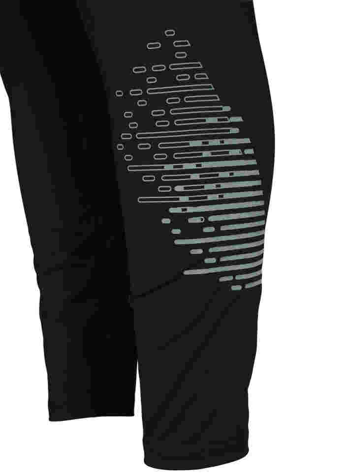 Collants d'entraînement avec imprimé réflexif, Black w. Reflex, Packshot image number 3