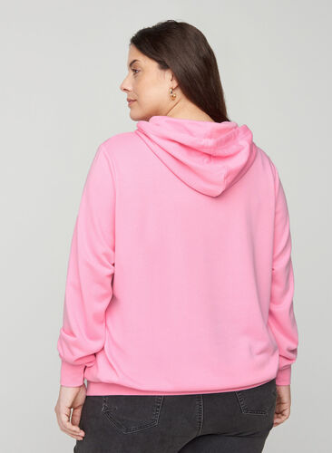 Pull avec capuche et poche, Prism Pink, Model image number 1
