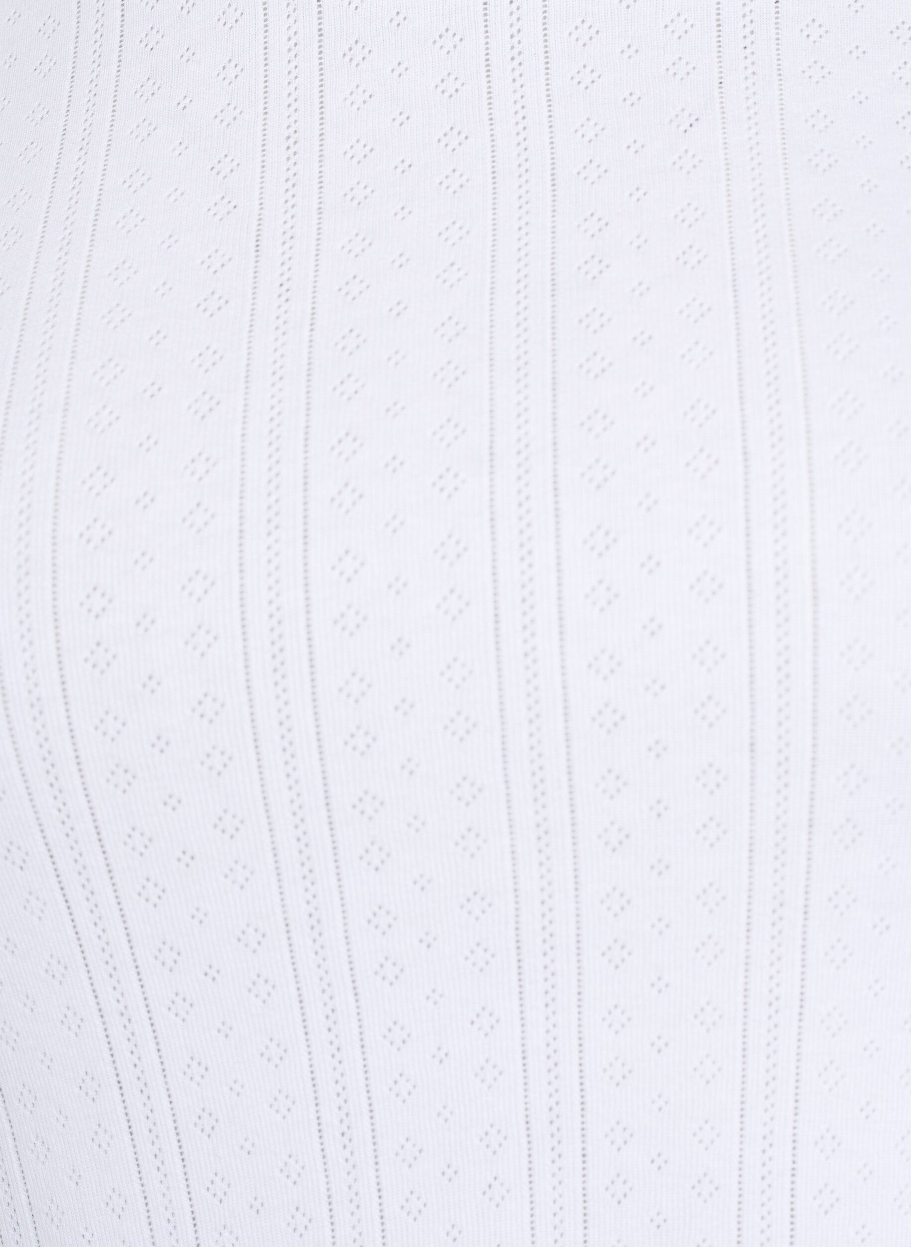 ZizziT-shirt van katoen met gaatjesborduursel, Wit, Packshot image number 2