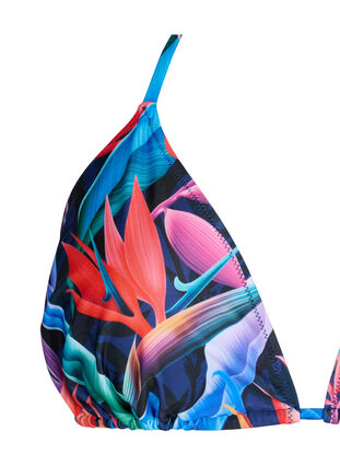 Soutien-gorge bikini triangle avec imprimé, Bright Leaf, Packshot image number 2