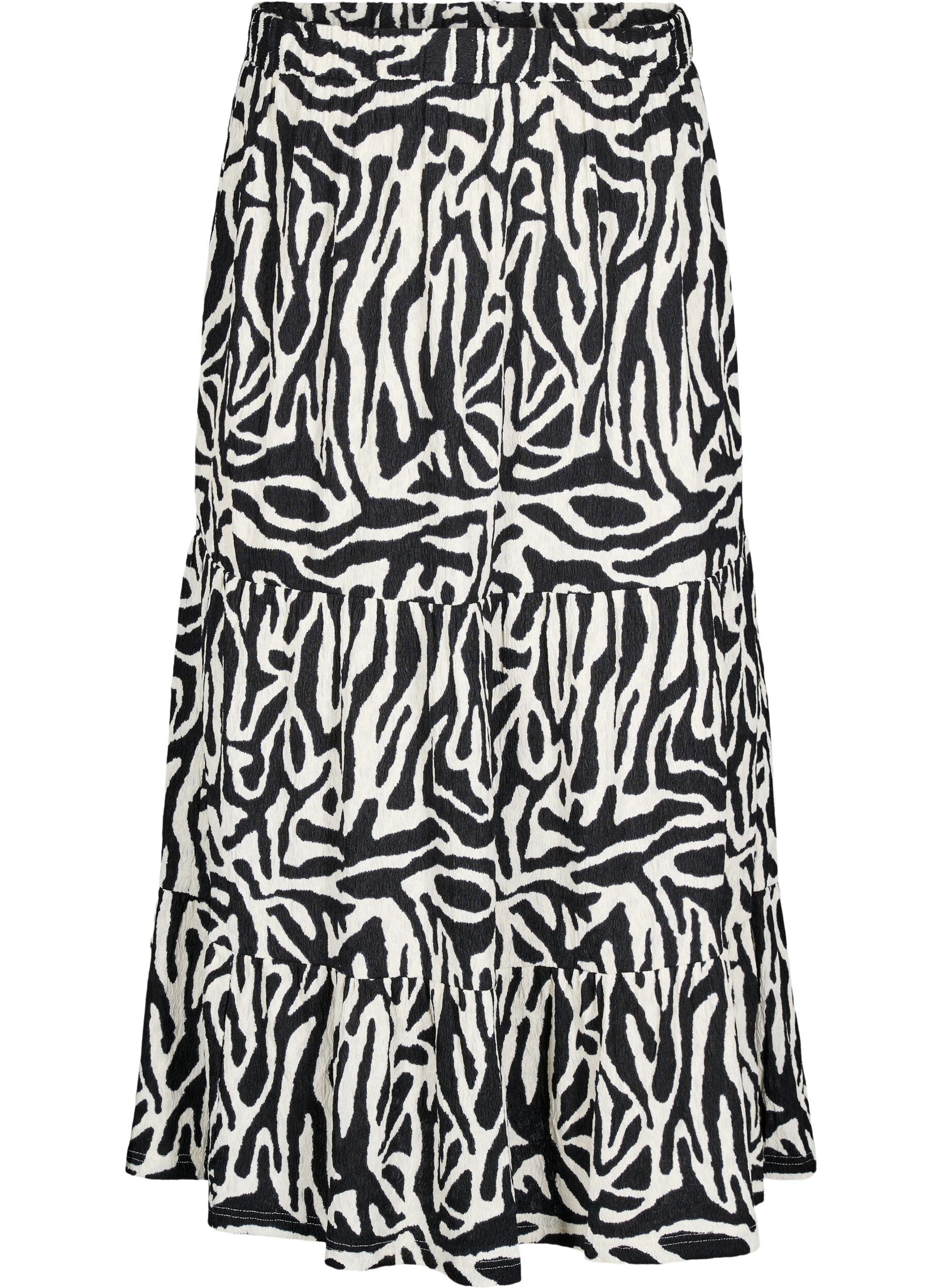 ZizziLange rok met zebraprint, Black w. White Zebra, Packshot image number 0