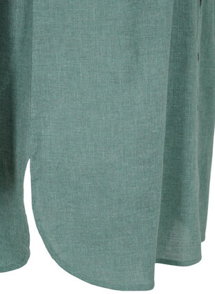 Chemise longue avec manches 3/4 et encolure en V, Balsam Green, Packshot image number 3
