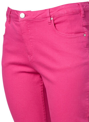 Jeans Emily à taille normale et coupe ajustée, Shock. Pink, Packshot image number 3
