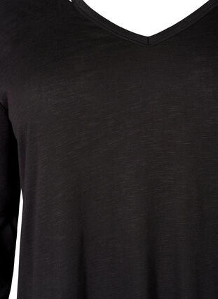 A-vorm training T-shirt met lange mouwen	, Black, Packshot image number 2