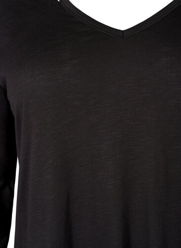 T-shirt d'entraînement en forme de A à manches longues	, Black, Packshot image number 2