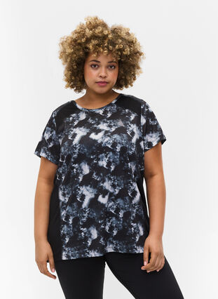T-shirt d'entraînement à manches courtes avec imprimé, Shadow Print, Model image number 0