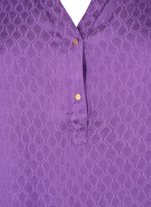 Tunique en viscose à motif ton sur ton, Lavender Violet, Packshot image number 2