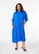 Robe chemise mi-longue &agrave; manches courtes, Bleu, Model image number 0