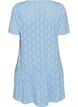 Robe courte en jersey avec broderie ajour&eacute;e, Bleu Clair, Packshot image number 1