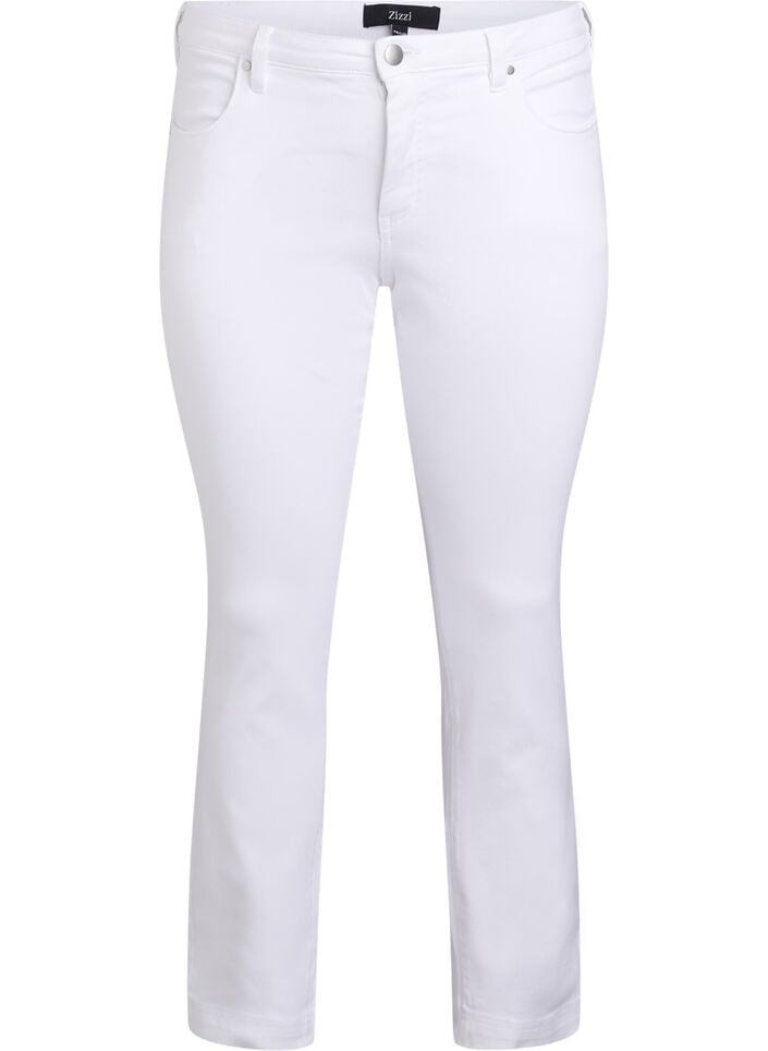 Slim fit Emily jeans met normale taille, Wit, Packshot image number 0