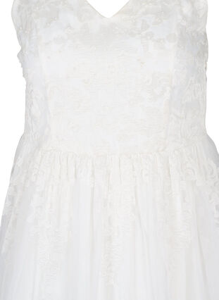 Robe de mariée sans manches avec col en V, Star White, Packshot image number 2