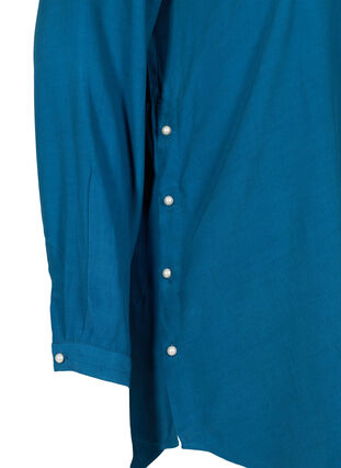 Viscose tuniek met parels, Moroccan Blue, Packshot image number 3