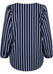 Blouse avec col en V et imprimé, Maritime Blue Stripe, Packshot image number 1