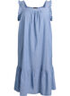 Robe midi en coton avec volants, Bleu Clair, Packshot image number 0