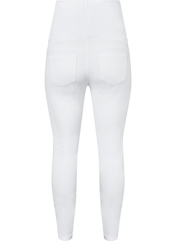 Jegging de grossesse en coton, White, Packshot image number 1