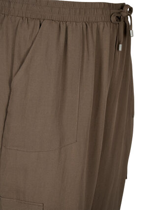 Pantalon ample en viscose avec grandes poches, Chocolate Chip, Packshot image number 2