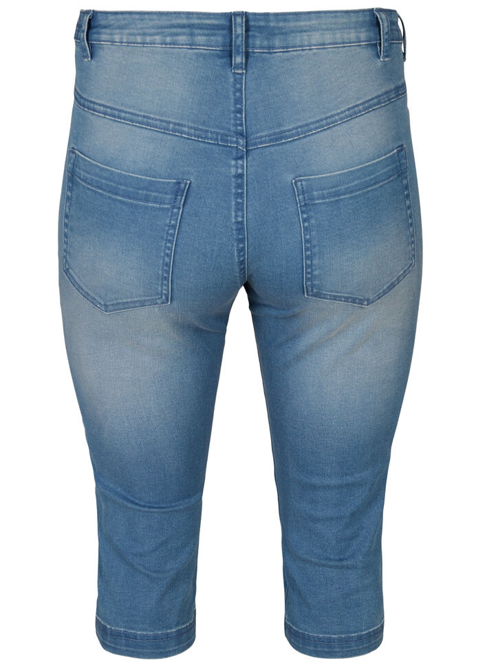 Jean capri Amy à taille haute et coupe super slim, Bleu Clair, Packshot image number 1