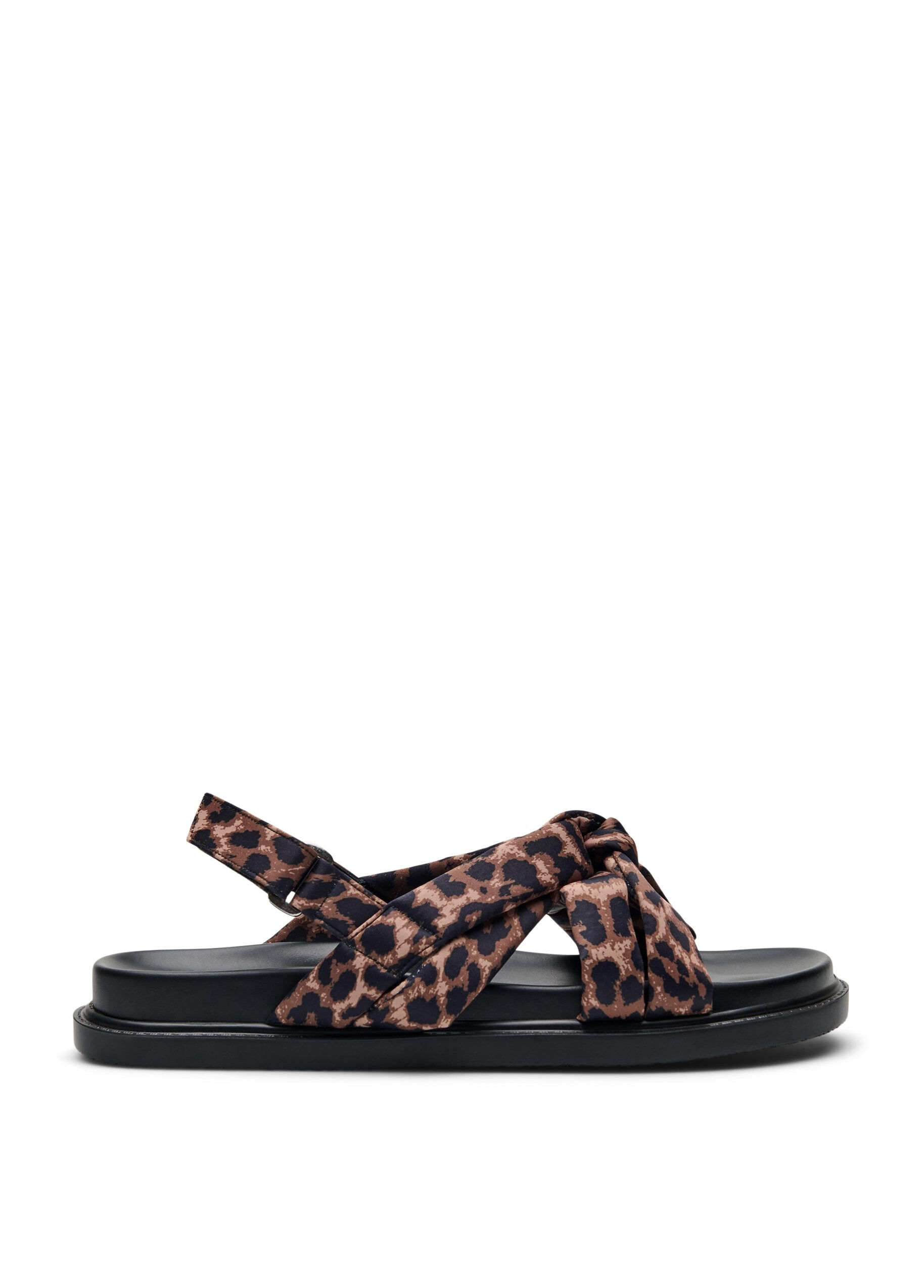 ZizziWide fit - Sandal met knoopdetail, Bruin, Packshot image number 0