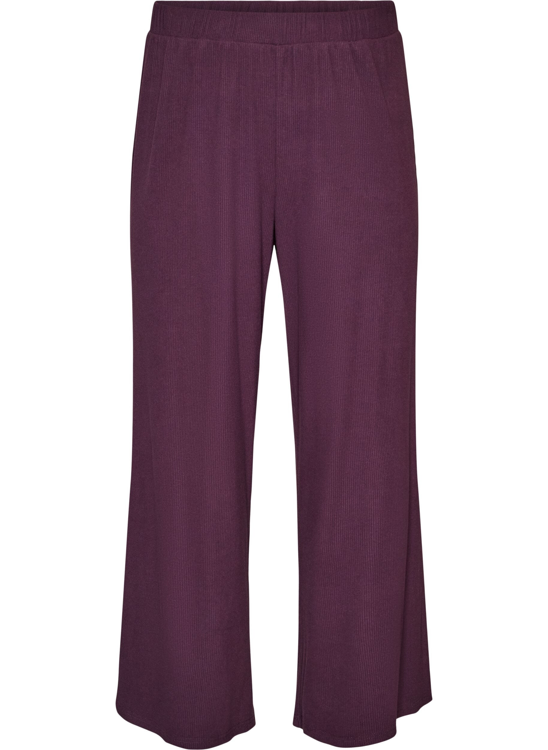 ZizziPantalon en jersey c&ocirc;tel&eacute; &agrave; jambes amples, Violet, Packshot image number 0
