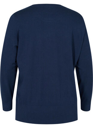 Pull en tricot avec fente, Navy Blazer, Packshot image number 1