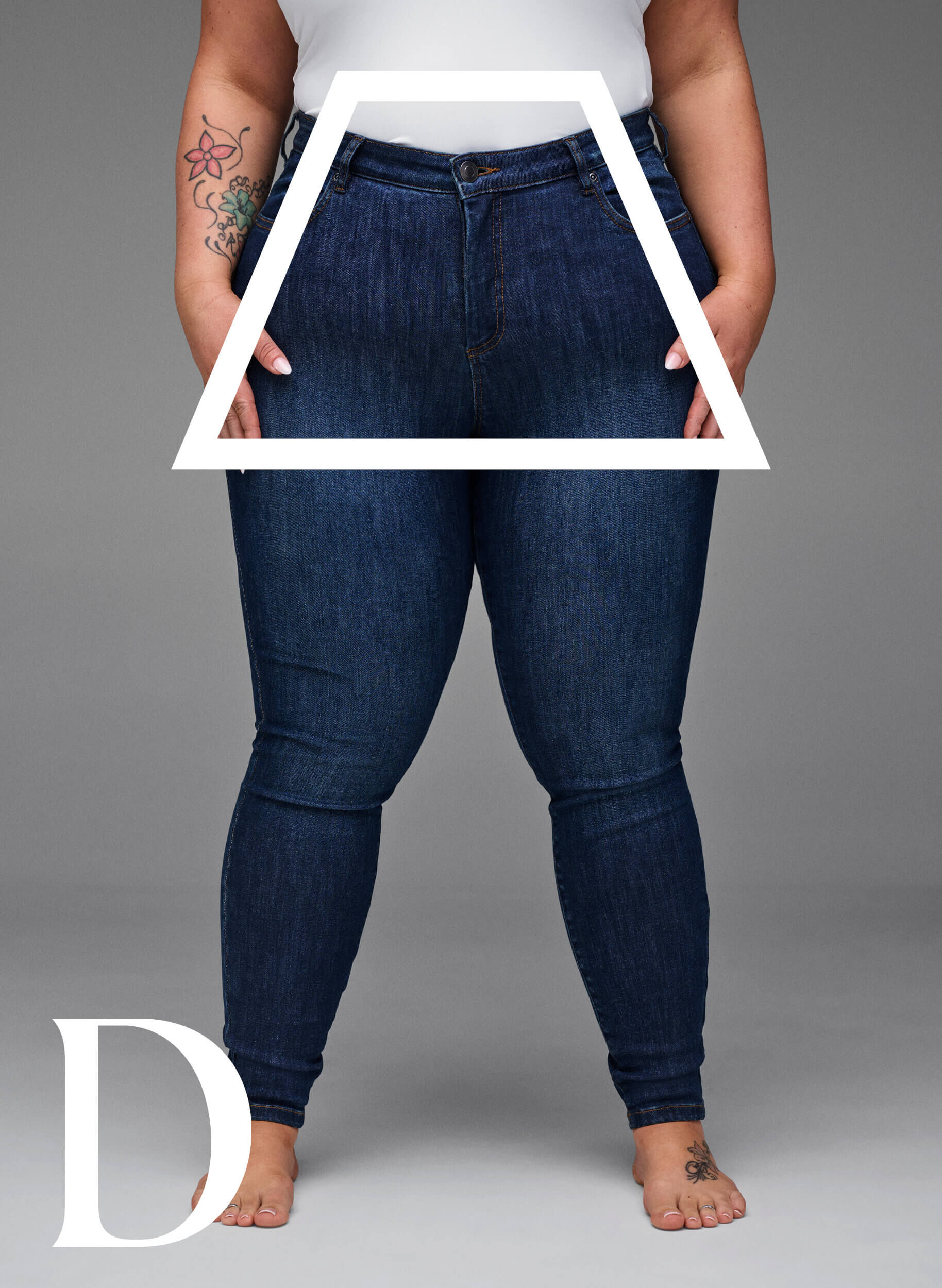 ZizziSuper smalle jeans met hoge taille, Dark Blue, Model image number 3