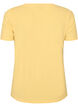 Basic t-shirt in effen kleur met katoen, Geel, Packshot image number 1