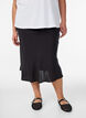Viscose rok met een elastische taille, Zwart, Model image number 2
