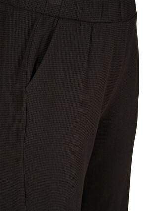 Pantalon large à motif gaufré, Black, Packshot image number 2