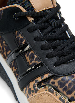Sneakers met Luipaardprint  en brede pasvorm, Leopard Print, Packshot image number 3