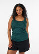Top met print en kanten rand, Groen, Model image number 0