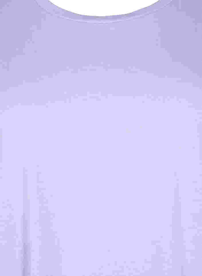 T-shirt à manches courtes en coton mélangé, Lavender, Packshot image number 2