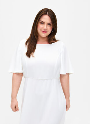 Robe de soirée coupe empire, Bright White, Model image number 2