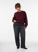 Trui met parelborduursel, Rood, Model image number 1