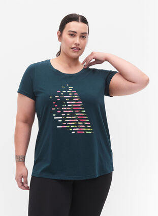 T-shirt de sport avec imprimé, Ponderosa Pine w. A, Model image number 0