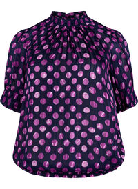  Smock-blouse met korte mouwen en print