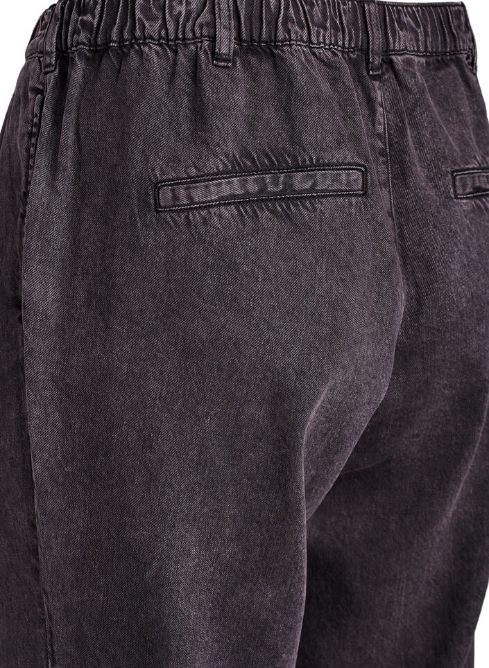 Brede jeans met een elastische tailleband, Grijs, Packshot image number 3